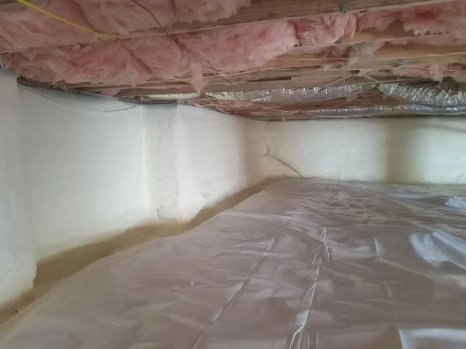 Crawl space encapsulation with closed-cell spray foam for Spray Foam Roofing in Kirkwood